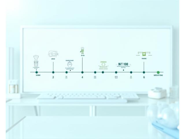 Eine digitale Zeitleiste, die den Therapieverlauf eines Patienten mit markierten Fortschritten und Behandlungsschritten anzeigt