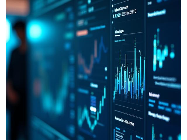 Futuristisches AI-Dashboard mit Datenvisualisierungen und intelligenten Einblicken für den Vertrieb.