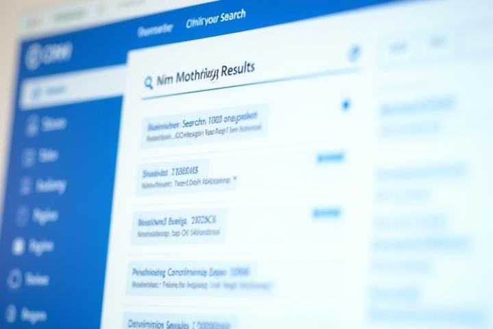 Eine moderne Suchoberfläche in Kokonn CRM, die Echtzeit-Ergebnisse und erweiterte Filteroptionen anzeigt.