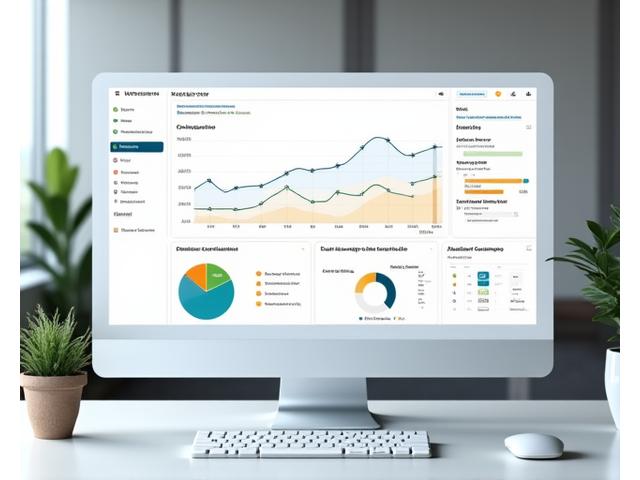 Übersichtliches Analytics Dashboard mit Graphen und Berichten zur Kampagnen-Performance und ROI-Analyse.