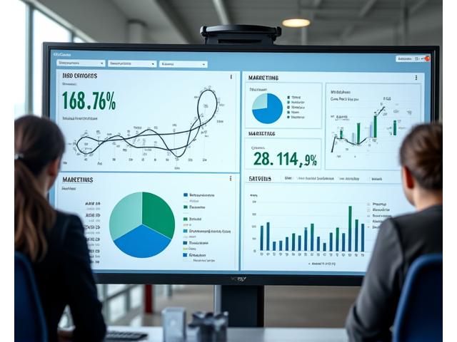 Unified Dashboard, das Marketing- und Vertriebsmetriken nebeneinander anzeigt, mit einem Fokus auf Lead-Übergabe und Qualifizierung.