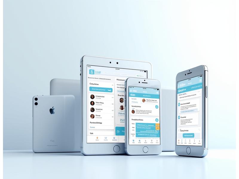 Bildschirme der Kokonn CRM mobile App auf Smartphone- und Tablet-Geräten, die CRM-Funktionen zeigen.